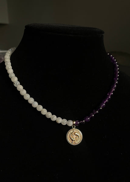 Pisces - Moonstone, Amethyst