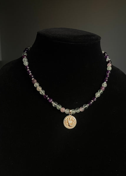 Aquarius - Fluorite, Amethyst, Labradorite