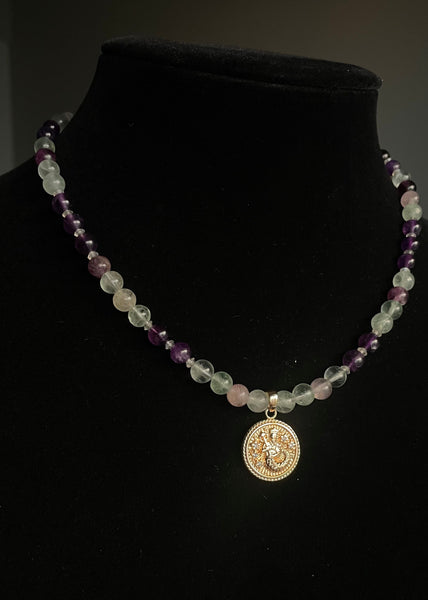 Aquarius - Fluorite, Amethyst, Labradorite