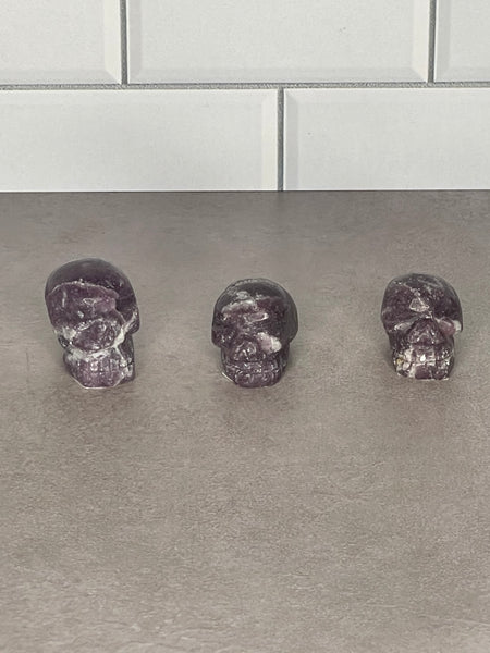 Mini Lepidolite Skull
