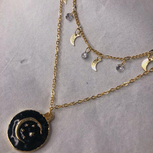 “To The Moon” Necklace Set