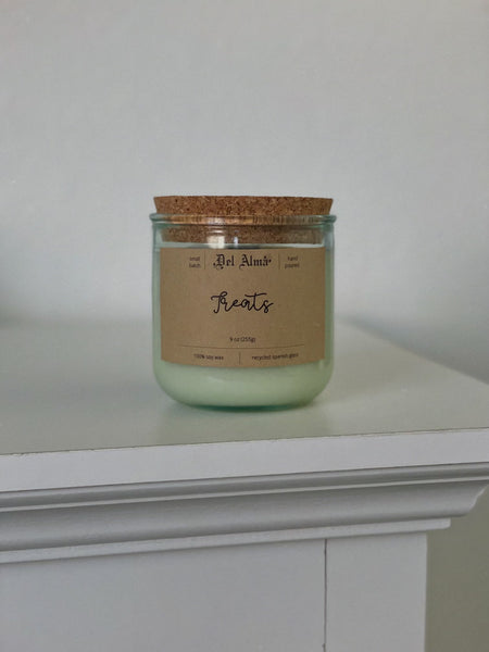 “Treats” candle