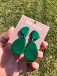 Speckled Green “Gum Drops” earrings